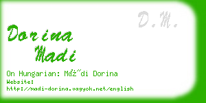 dorina madi business card